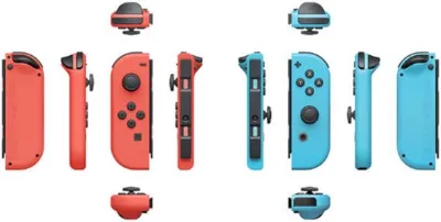 Paire de manettes Joy-Con rouge néon / bleu néon — 3