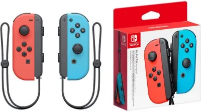 Paire de manettes Joy-Con rouge néon / bleu néon