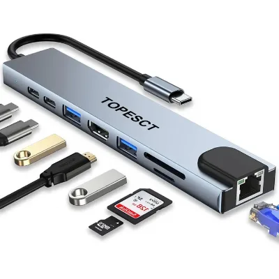Hub USB-C 8-en-1