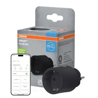 OSRAM SMART+ Matter Plug EU – Prise connectée – Noir