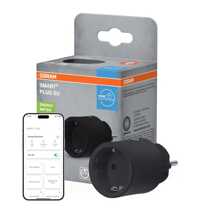 OSRAM SMART+ Matter Plug EU – Prise connectée – Noir