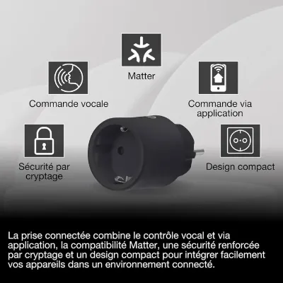 OSRAM SMART+ Matter Plug EU – Prise connectée – Noir — 4