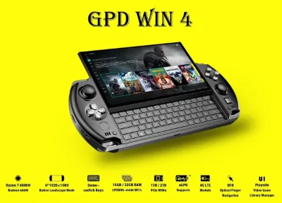 Console PC portable coulissante GPD Win 4 avec clavier — 3