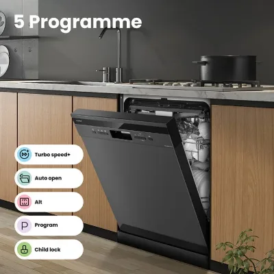 Lave-vaisselle pose libre Comfee FD1535E-DX L60cm 42db avec 15 couverts, 8 programmes — 3